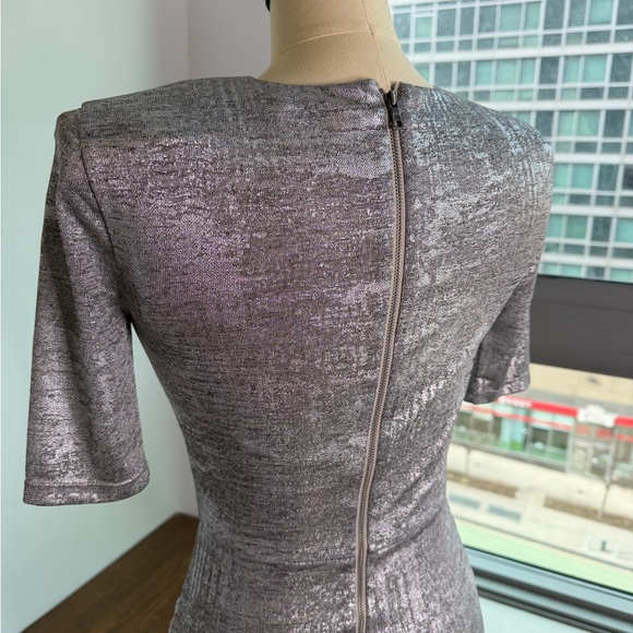 Alice + Olivia Shimmering Silver Dress - Picture 5 of 6